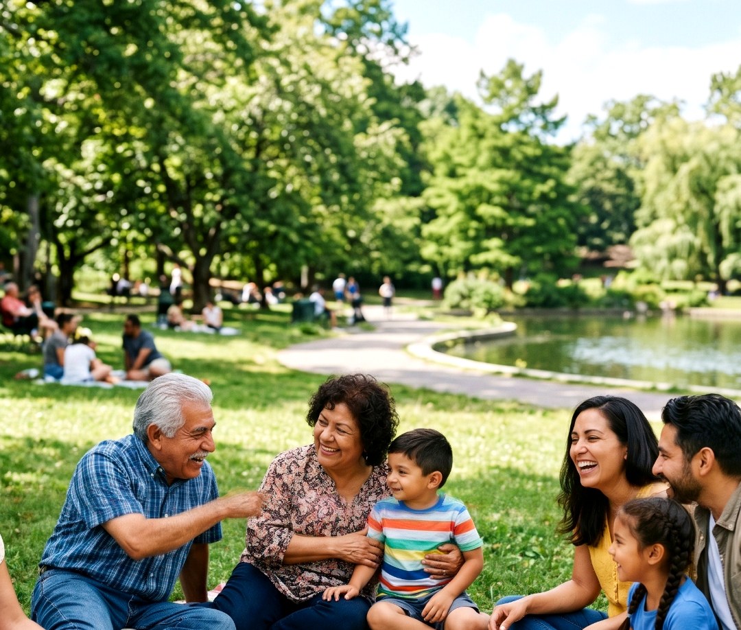 Quiet pathway through Santa Rosa Memorial Park